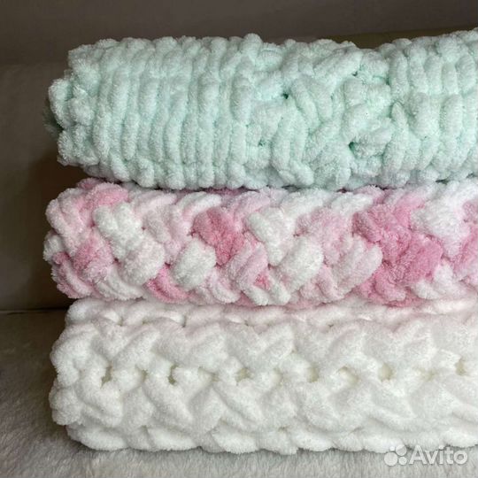 Вязанный плед детский