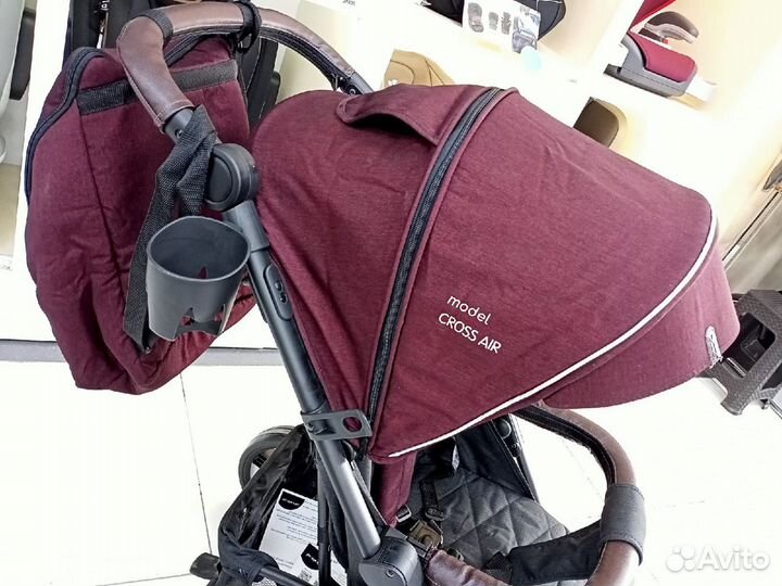 Коляска Вездеход Bubago Model Cross Air Бордовый