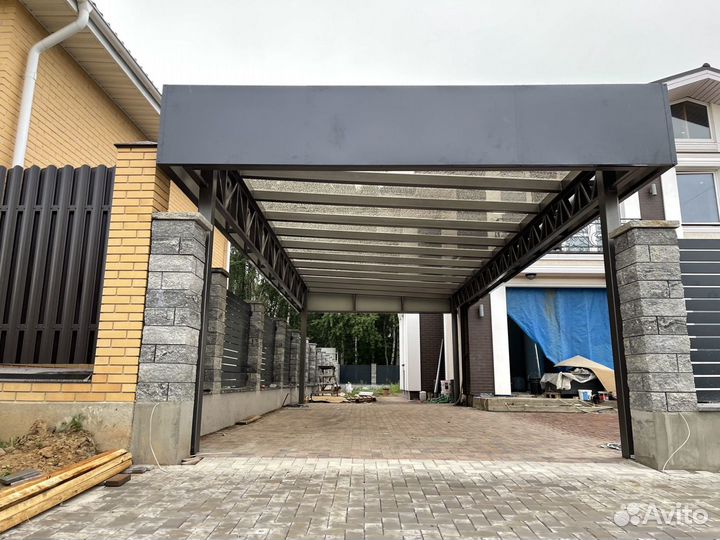 Навес по индивидуальному проекту