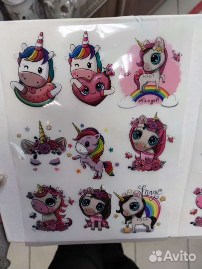 Термонаклейка, термотрансфер единорожки, пони