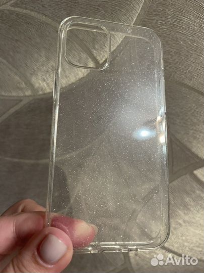 Чехол на iPhone 12 mini,новый,с блёстками