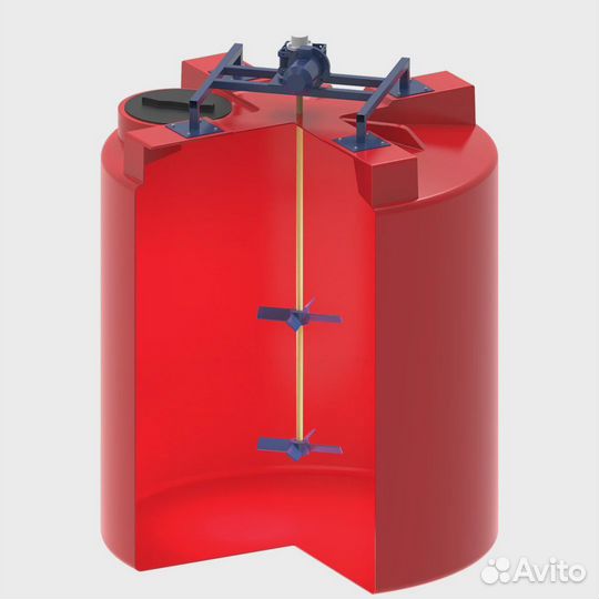 Емкость кас 10000 T с лопастной двухъярусной мешал