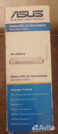 Наwi-Fi роутер asus WL-AM604g