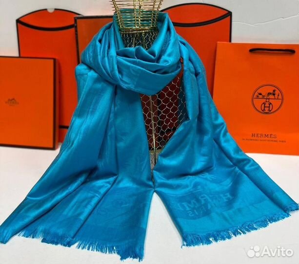 Шарф hermes с кашемиром