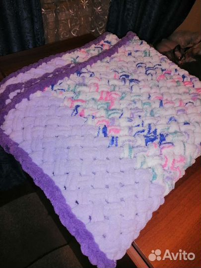 Плед детский вязаный ручная работа