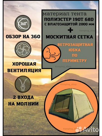 Палатка шатер, садовый тент навес