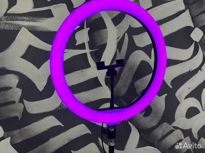 Кольцевая лампа RGB со штативом 33 см