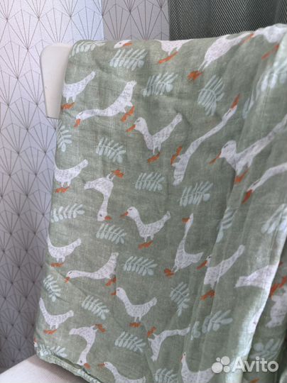 Большая муслиновая пеленка с гусями