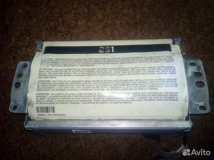 Подушка безопасности Mercedes ml w164