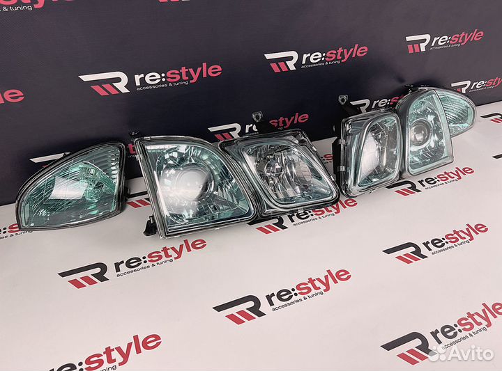 Фары Lexus LX470 Галоген Зеленые