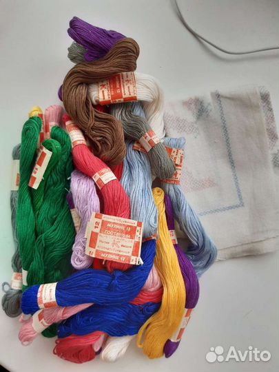 Нитки мулине СССР + схемы для вышивания