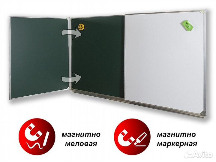 Доска 3-элементная комбинированная магнитная 360х1