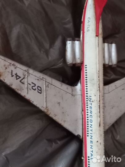 Игрушка самолёт из жести СССР