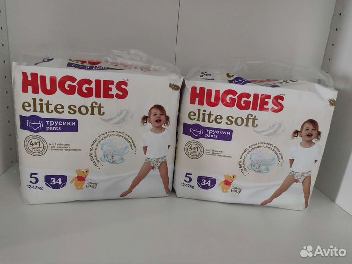 Новые Подгузники-трусики 5 Huggies Elite Soft 34