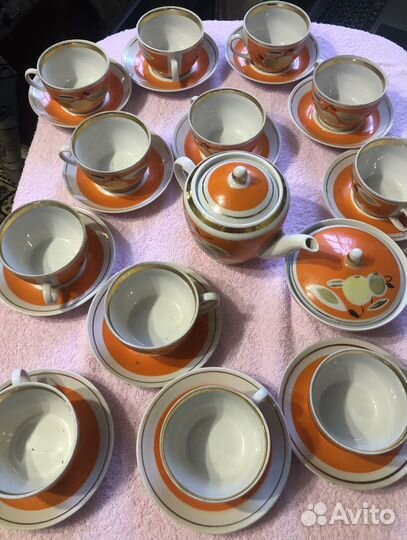 Чайный фарфоровый сервиз СССР