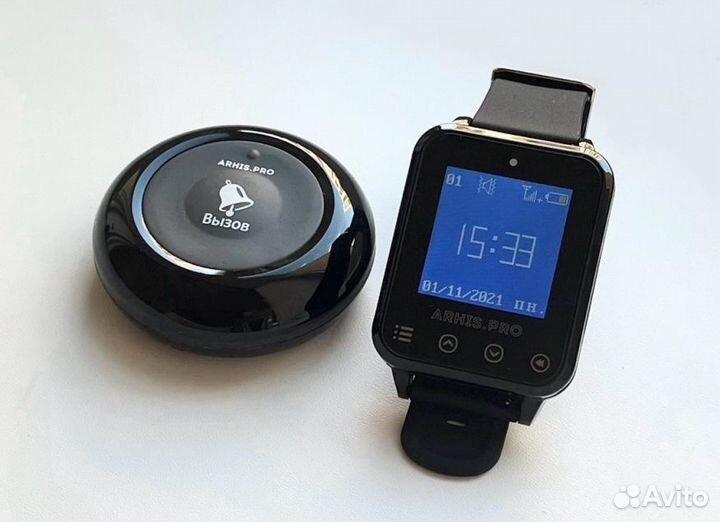 Кнопка вызова персонала и часы официанта Элит