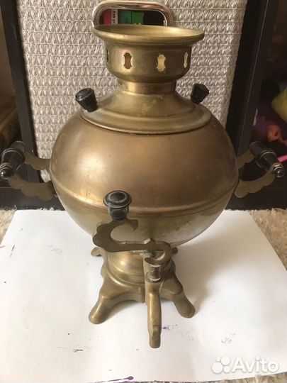 Бронзовый элект самовар СССР 3л коллекционирование