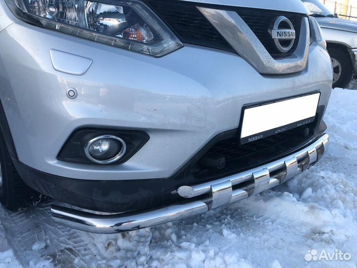 Защита переднего бампераNissan X-trail 2015 (T32)