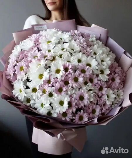 Большой букет ромашек, доставка цветов