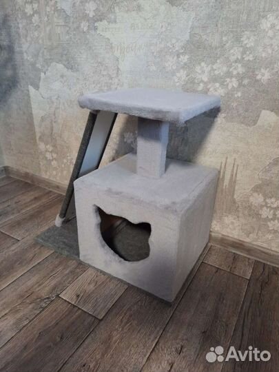 Когтеточка домик для кошки новая