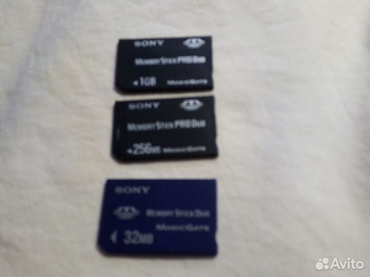 Карты памяти Sony MS pro duo 32/256mb и 1gb