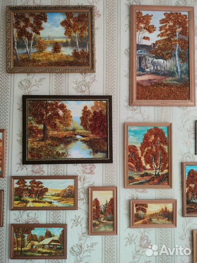 Коллекция картин с янтарем