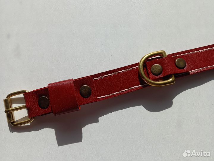 Ошейник для собак ручной работы натуральная кожа