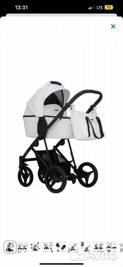 Коляска 2 в 1 эко кожа