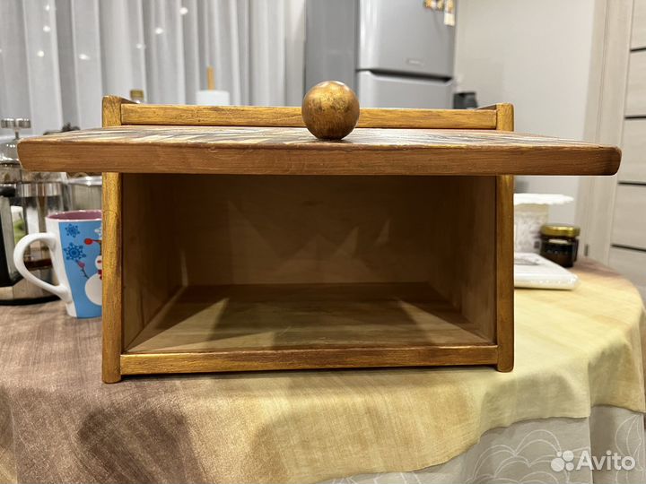 Хлебница деревянная с ручной росписью