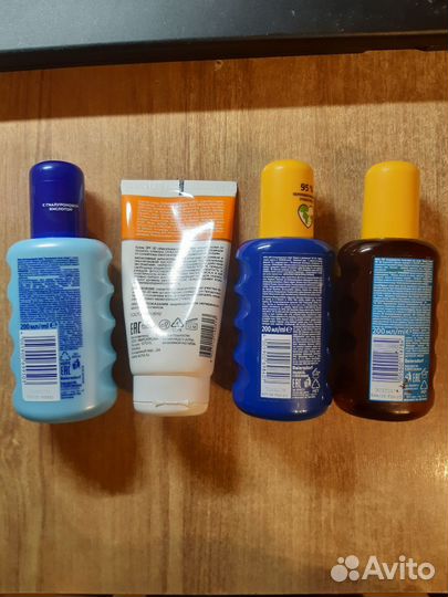 Крема от и после загара, солнцезащитные 30spf, бу