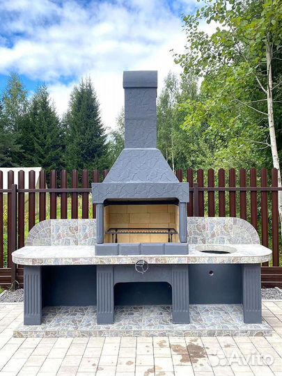 Уличный мангал барбекю на дачу / Установка за 1 день