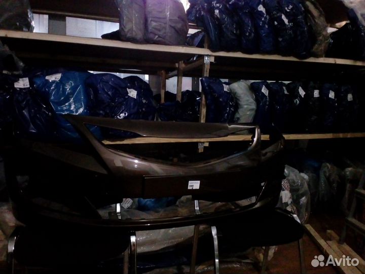 Бампер на хендай солярис 14 - 17 г.в., кофейный