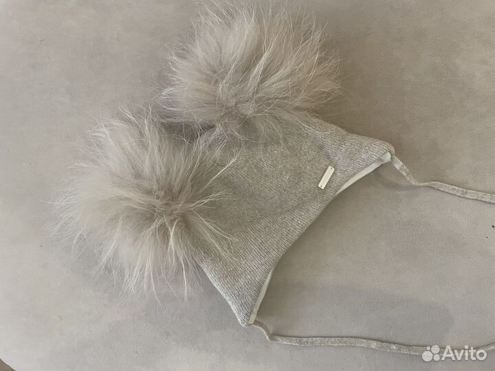 Шапка с Меховыми помпонами Наследник