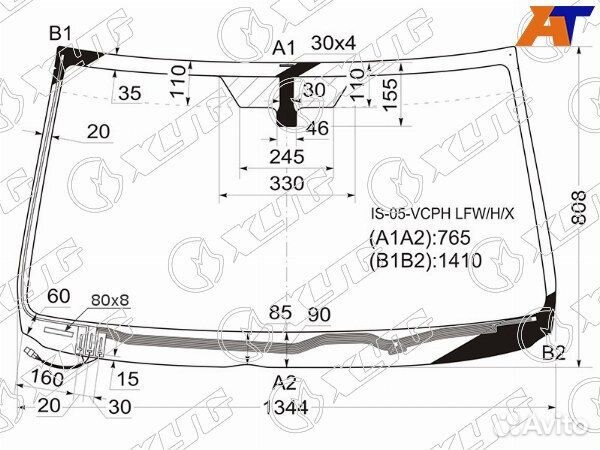 Стекло лобовое lexus IS350
