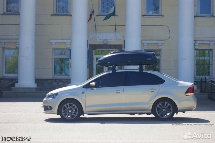 Автобокс багажник на крышу Volkswagen Polo sedan