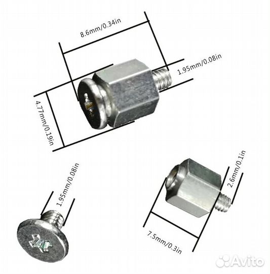 Крепление для SSD шпилька(стойка) + винт M.2 на ма