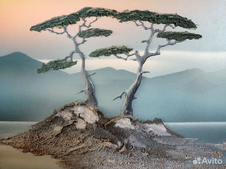 Картина маслом на холсте горы красивые пейзажи