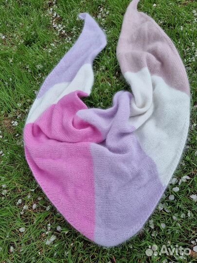 Бактус в полоску из пуха норки