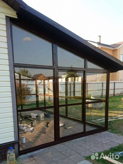 Алюминиевое остекление беседок, террас, веранд