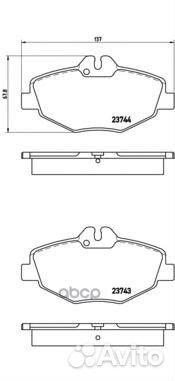 Колодки тормозные дисковые К-Т mercedes-benz (B