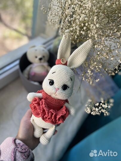 Мягкая игрушка заяц ручной работы