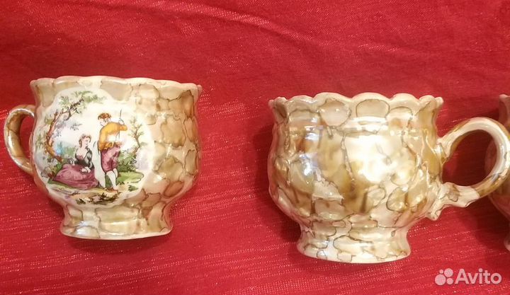 Сервиз чайно-кофейный с галантными сценами.винтаж