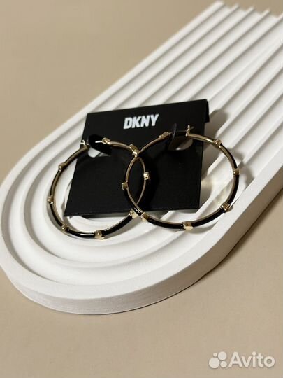 Серьги кольца dkny