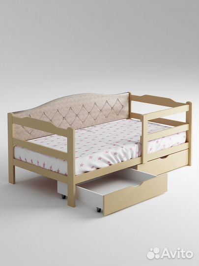 Детская кровать Тахта 2/2 из массива бука