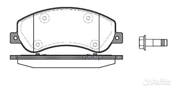 Комплект тормозных колодок дисковый тормоз 1250