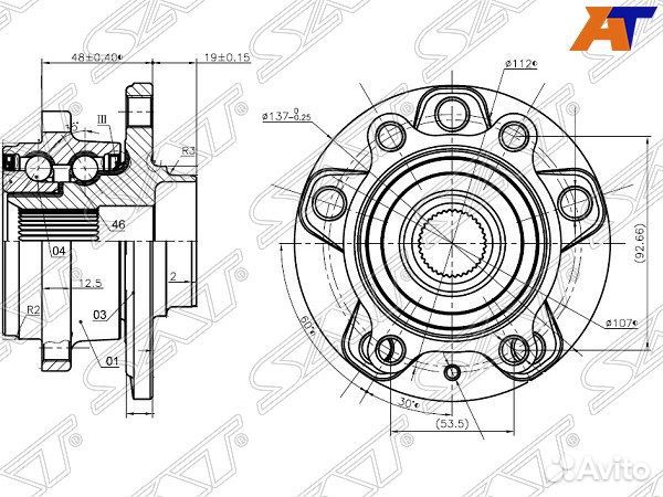 Ступичный узел передний skoda yeti