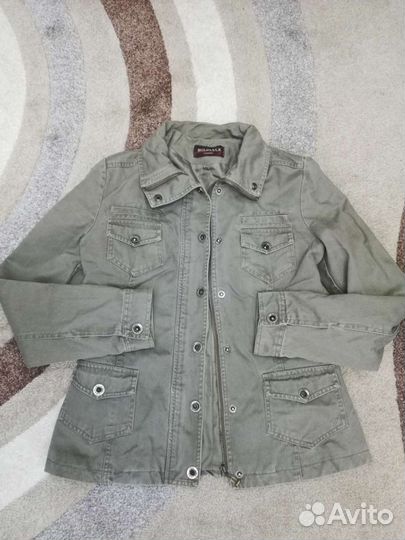 Куртка/ветровка женская джинсовая. 44-46. Цвет хак