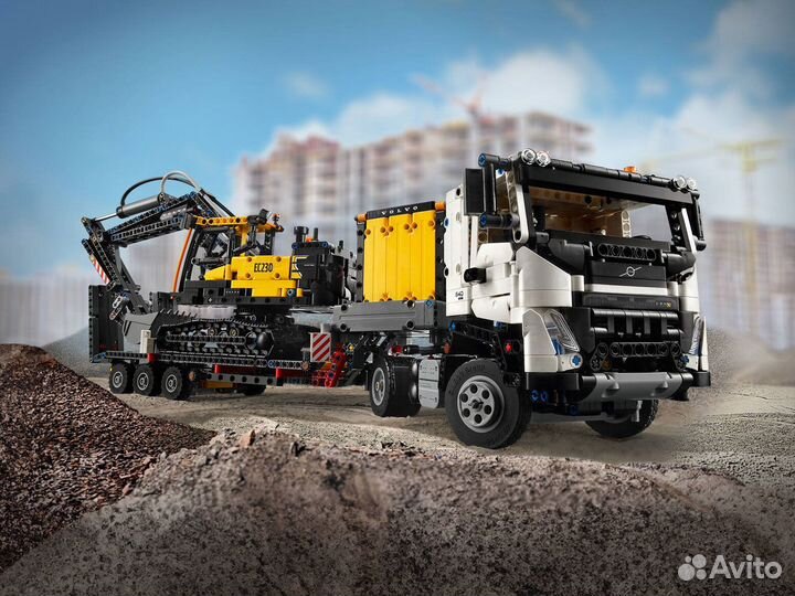 Lego Technic 42175 Volvo FMX и экскаватор EC230
