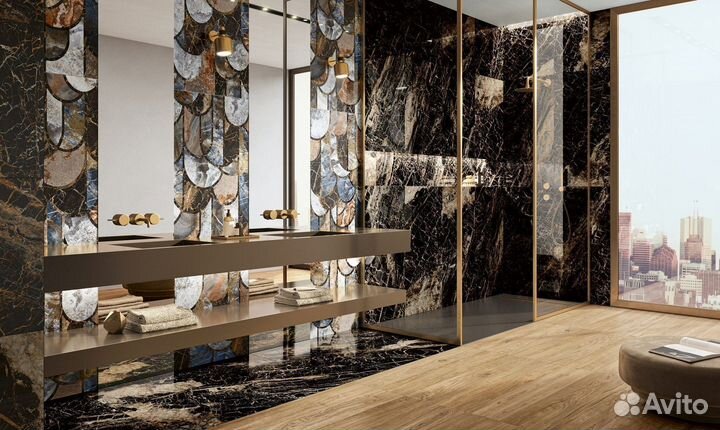 Naxos Мозаика serenade Mosaico Circle Green 29х29