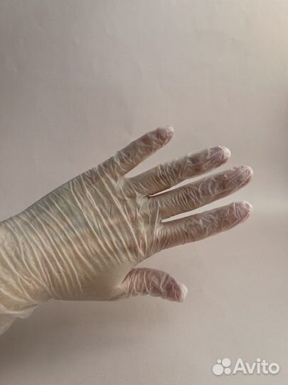 Перчатки виниловые одноразовые